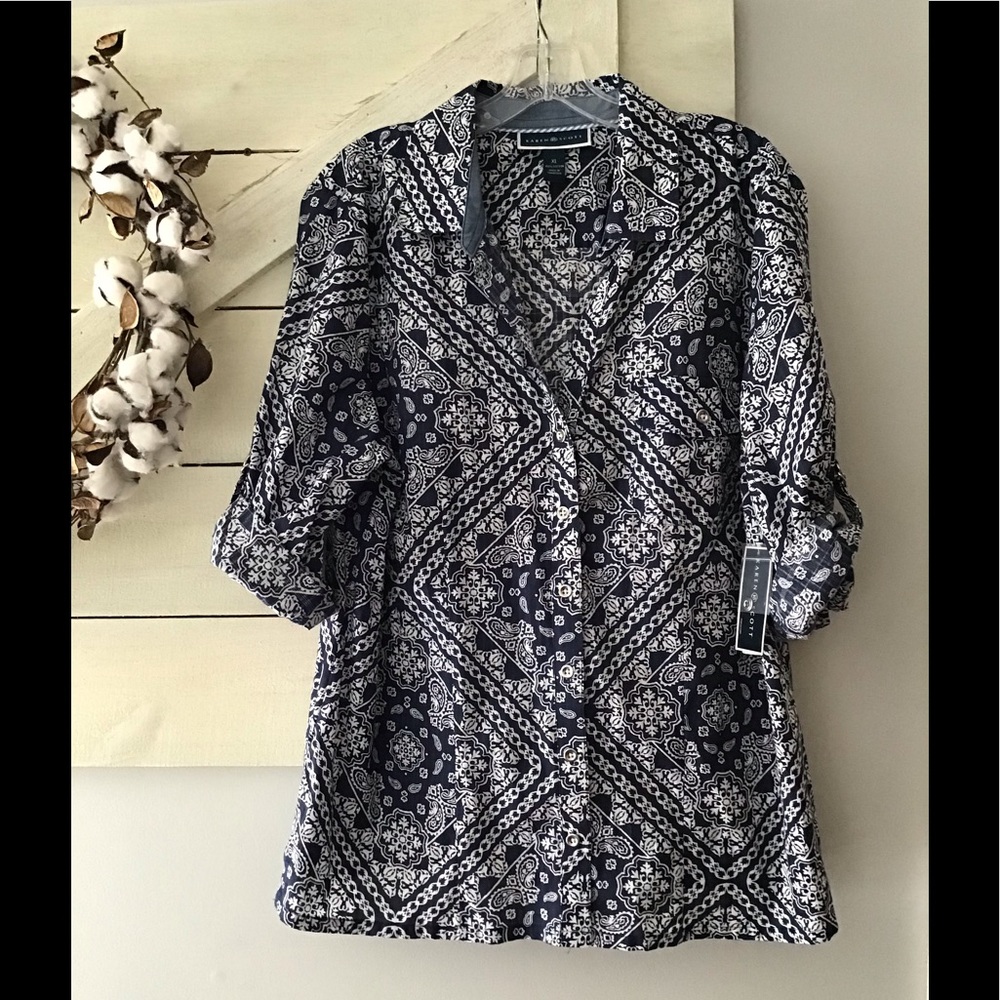 Karen Scott Top  XL NWT